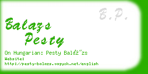 balazs pesty business card